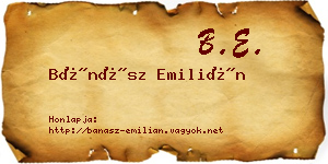 Bánász Emilián névjegykártya